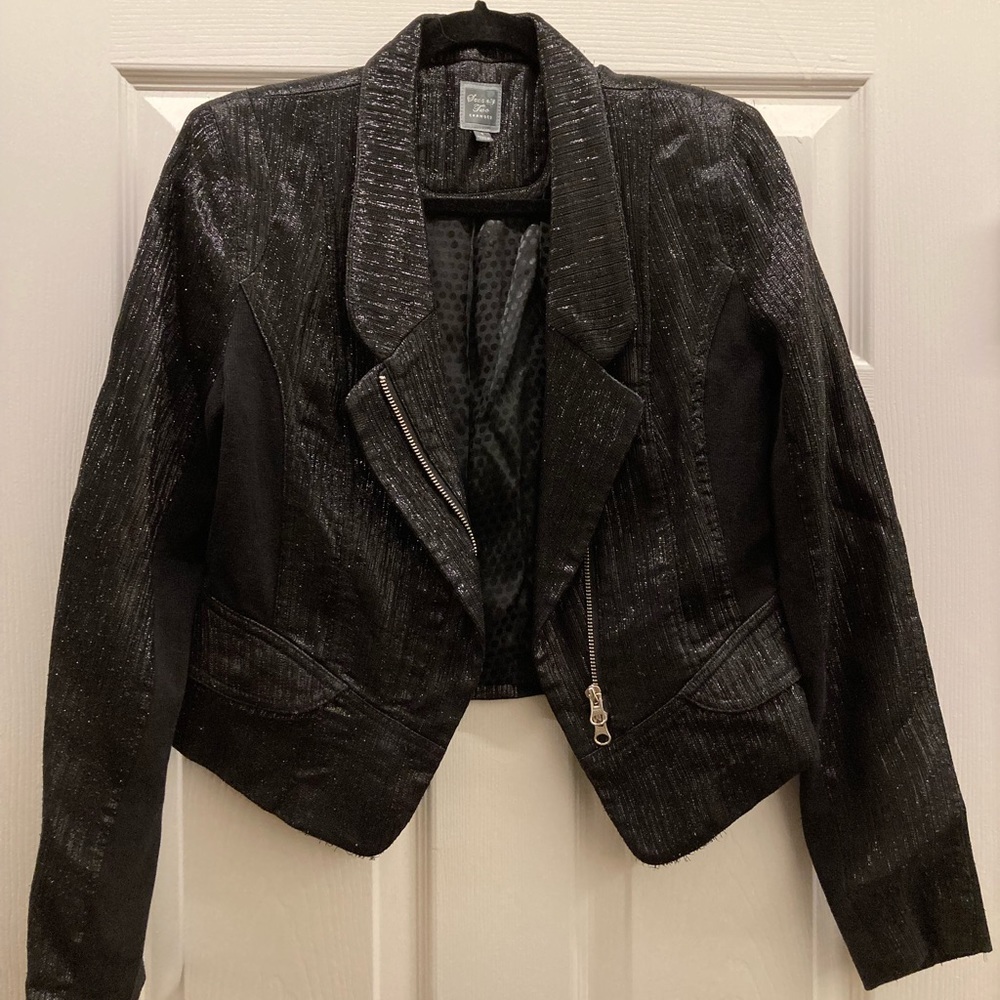 Seventy Two Changes, black shimmer blazer size 4